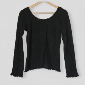 LA MESA Alpaca Blend Long sleeves Crewneck Top, size M